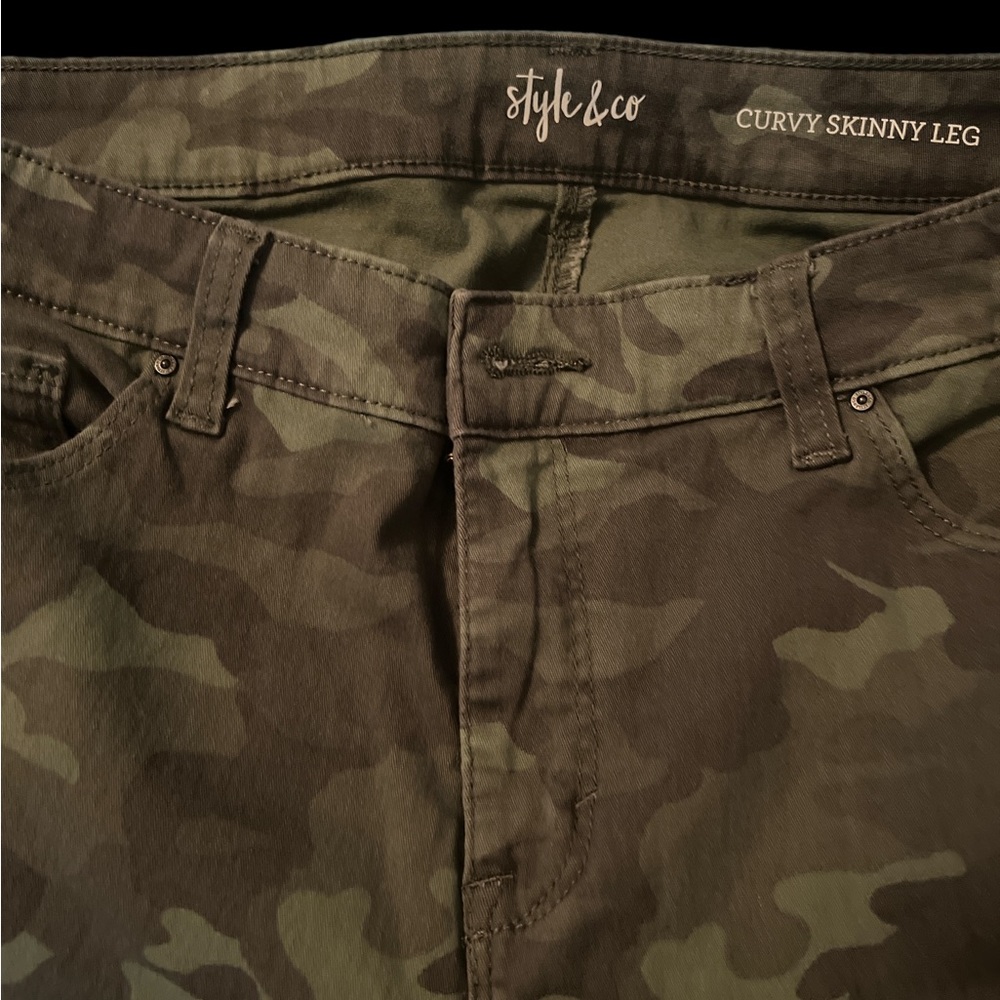 Green Camo Size 12 Style and Co Jeans-